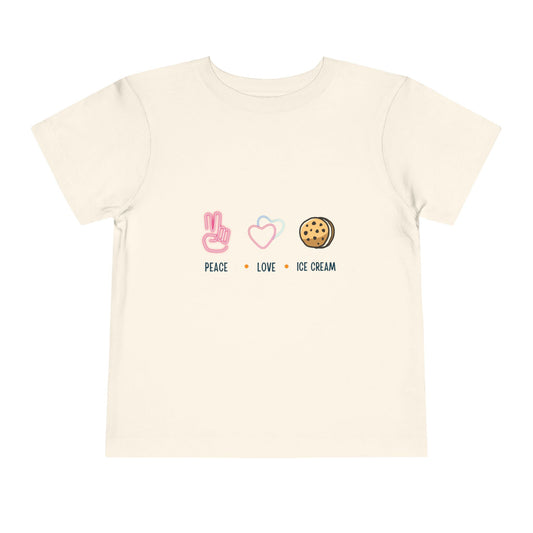 Peace Love Ice Cream Toddler Tee