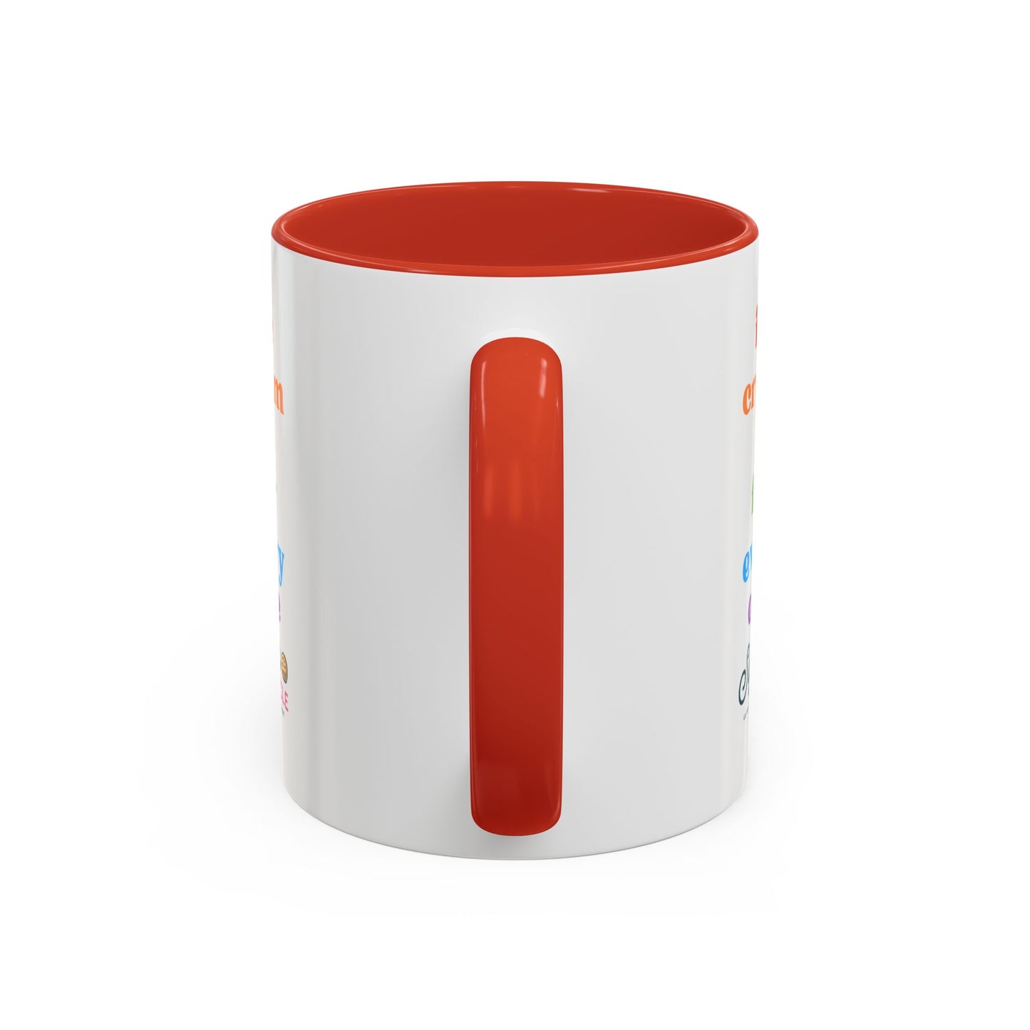 Ice Cream Is For Everyone Accent Coffee Mug — Colorful Inclusive Pride Gift (11/15oz)
