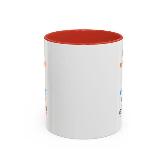 Ice Cream Is For Everyone Accent Coffee Mug — Colorful Inclusive Pride Gift (11/15oz)