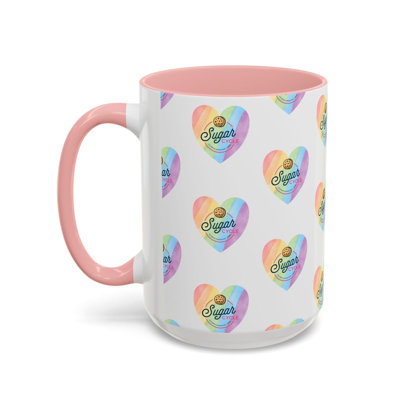 Sugar Cycle Rainbow Heart Mug