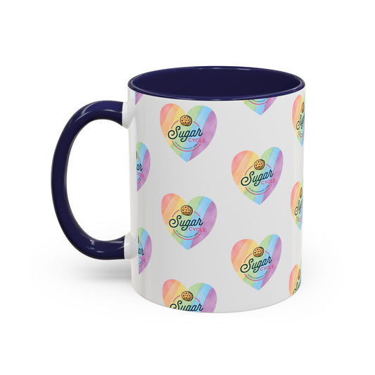 Sugar Cycle Rainbow Heart Mug