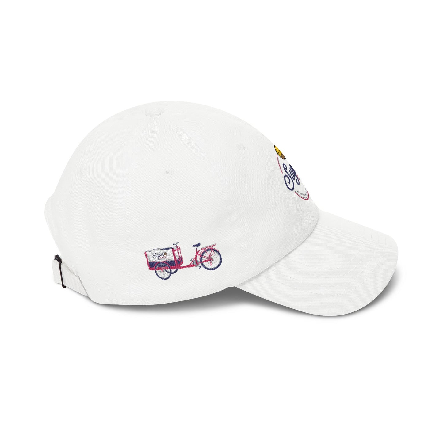 Sugar Cycle Logo Baseball Cap — Classic Dad Cap with Side Bike Detail