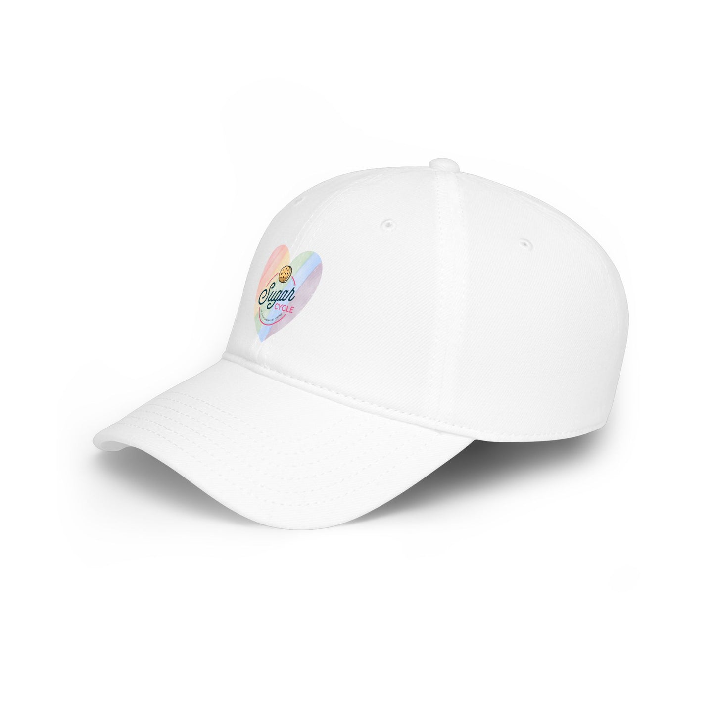 Rainbow Heart Low Profile Baseball Cap