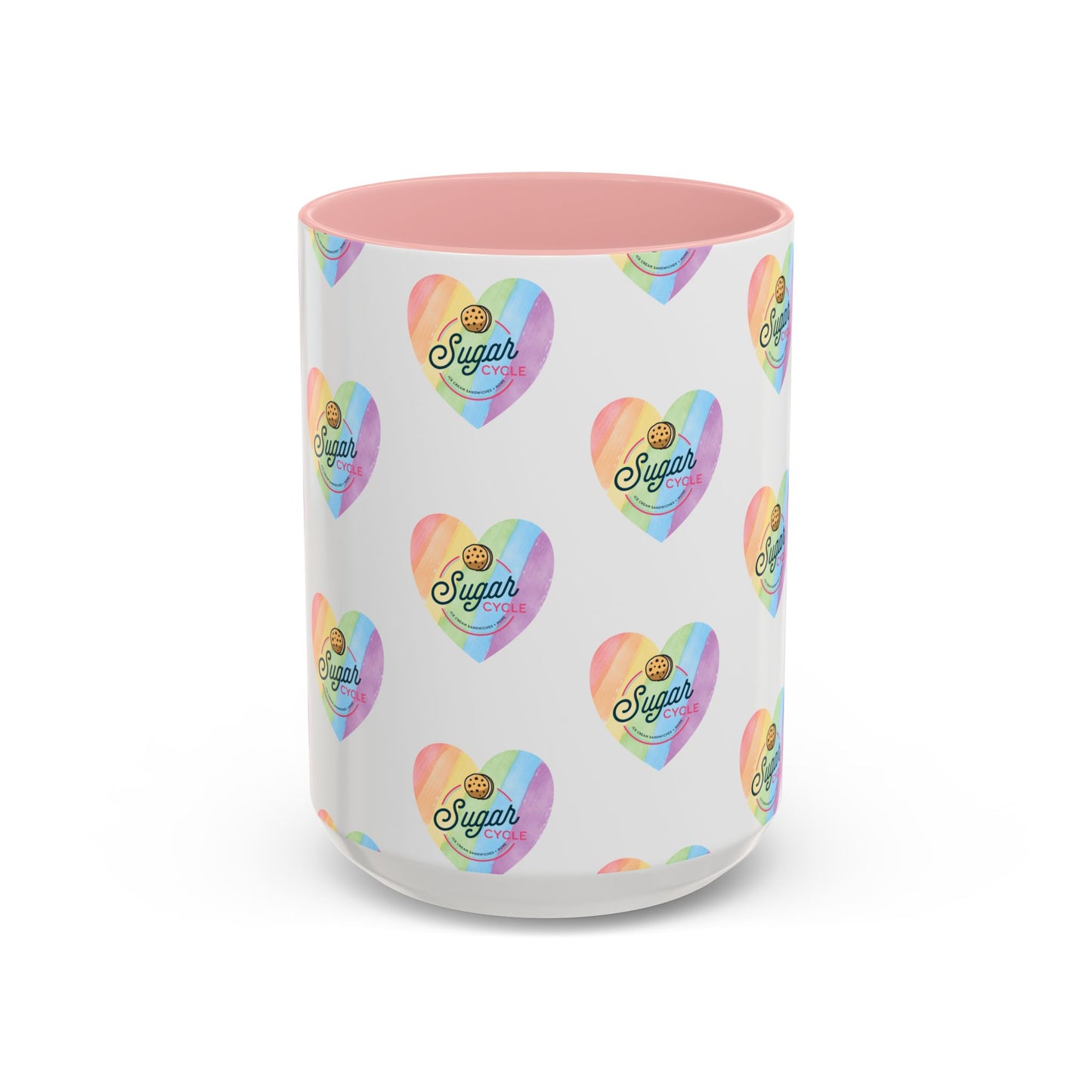 Sugar Cycle Rainbow Heart Mug