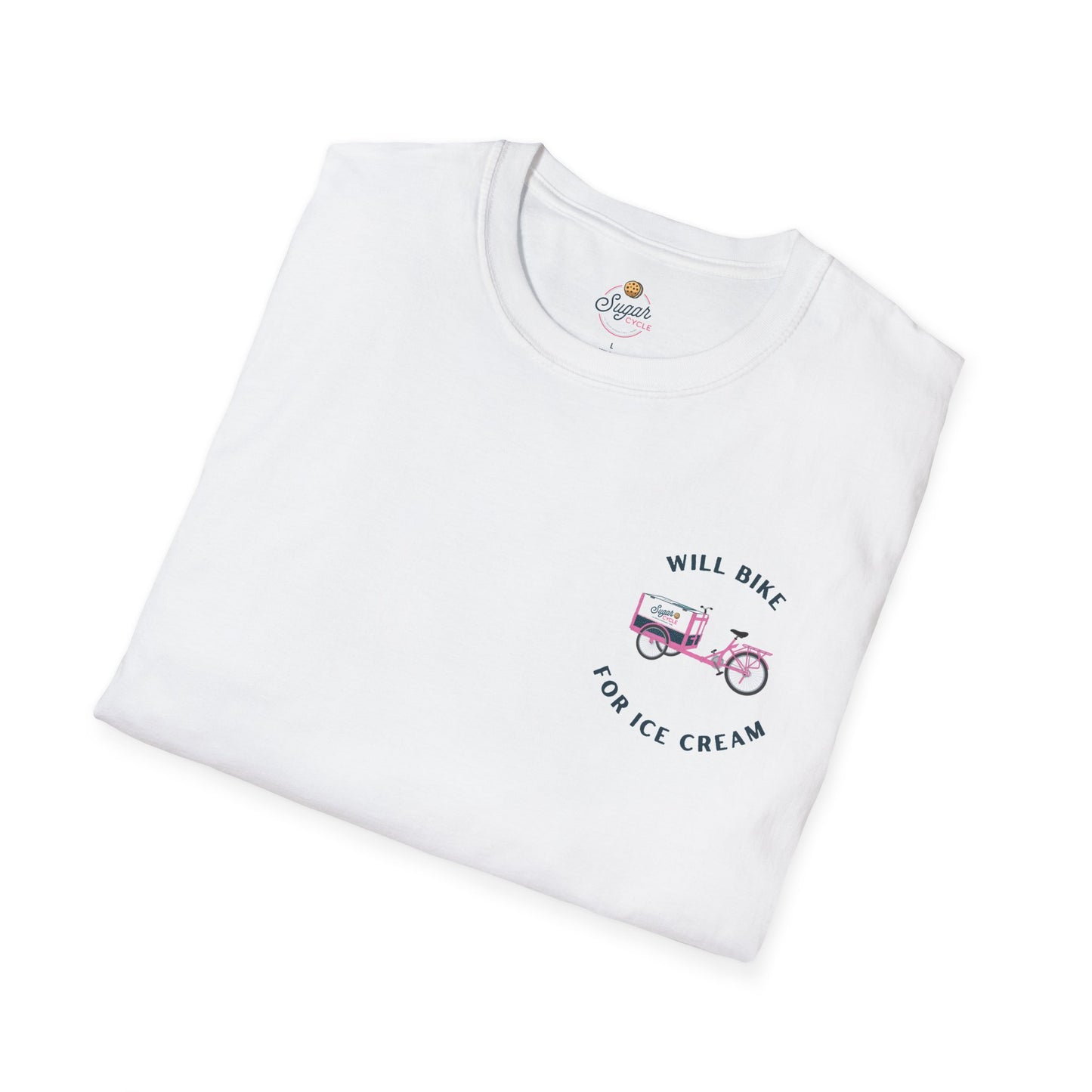Will Bike for Ice Cream Unisex Softstyle T-Shirt
