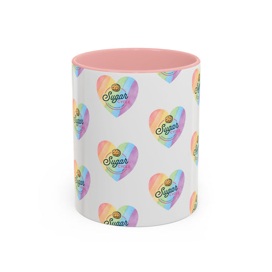 Sugar Cycle Rainbow Heart Mug