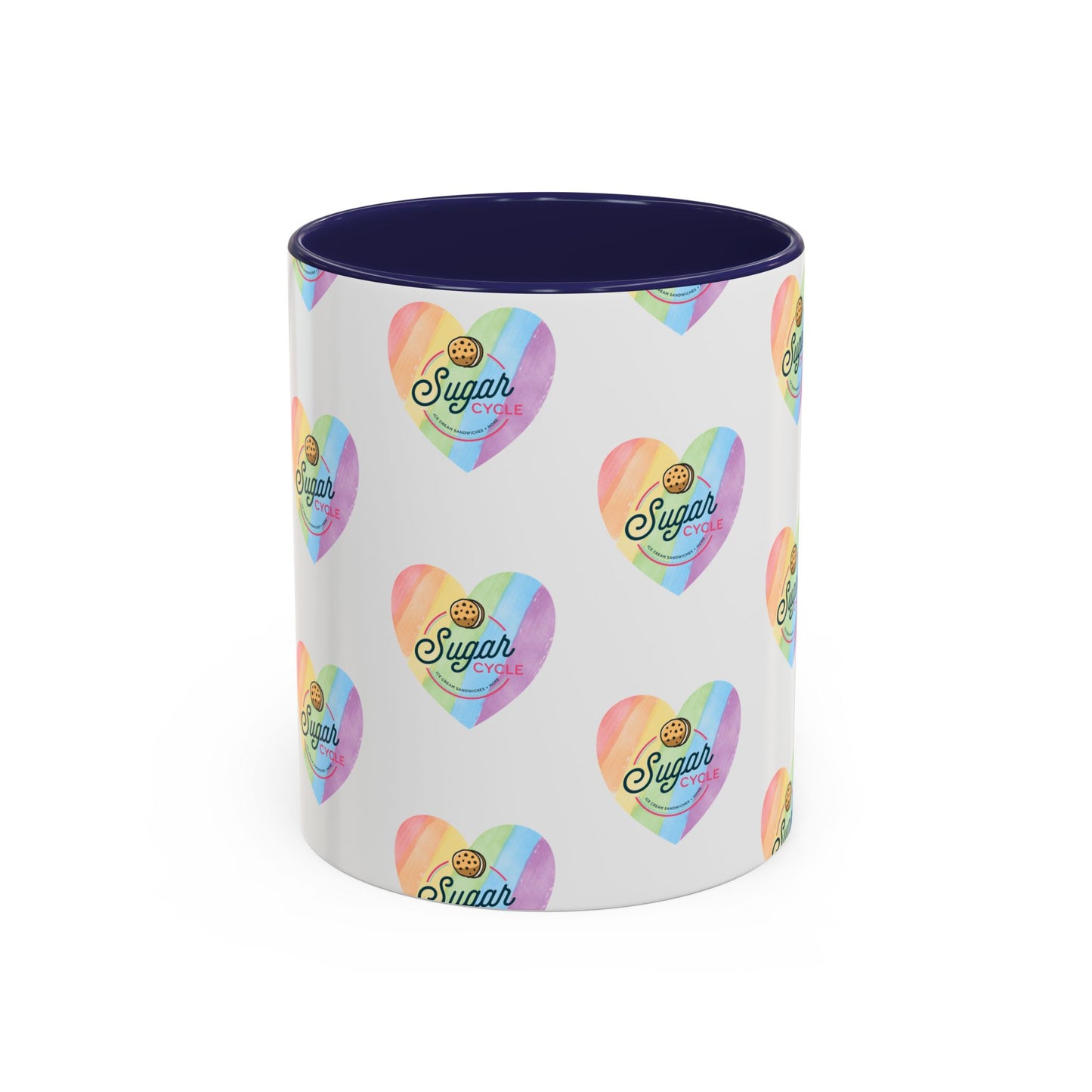 Sugar Cycle Rainbow Heart Mug