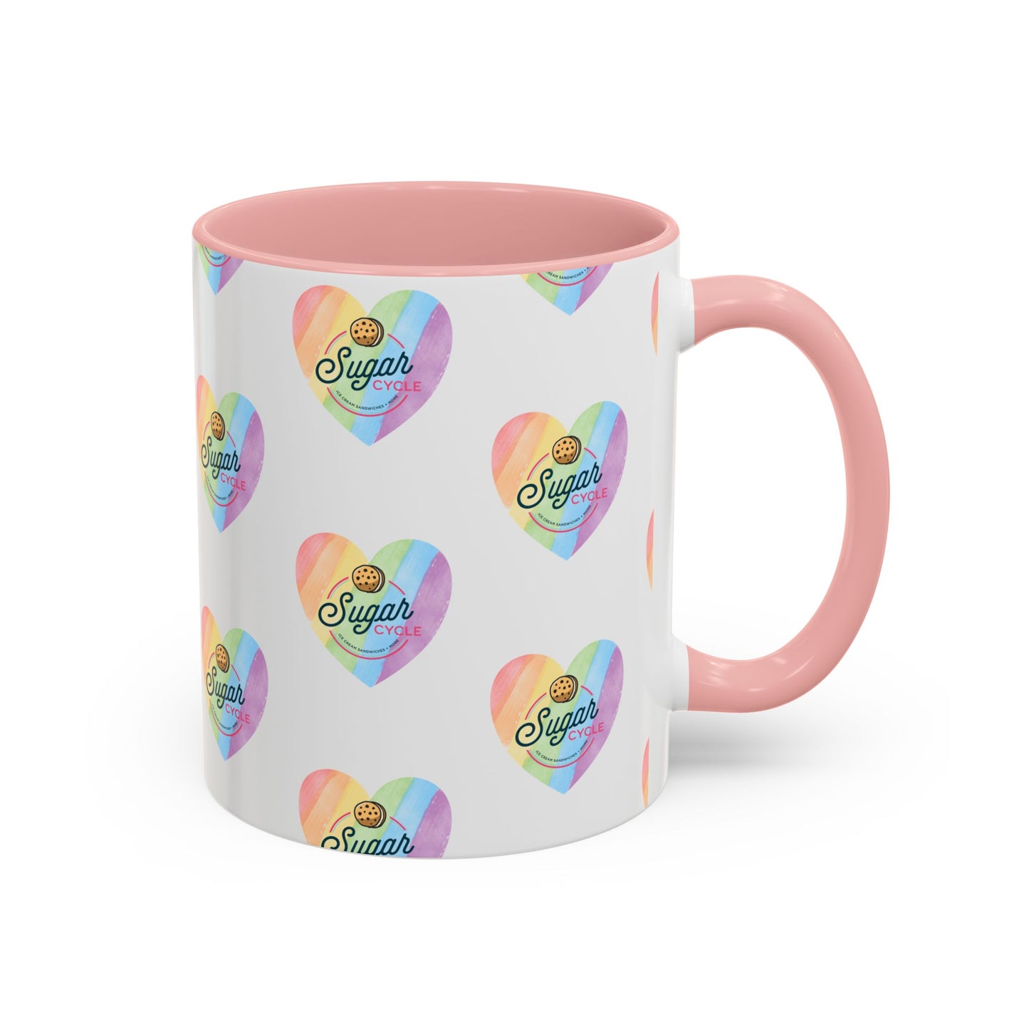 Sugar Cycle Rainbow Heart Mug