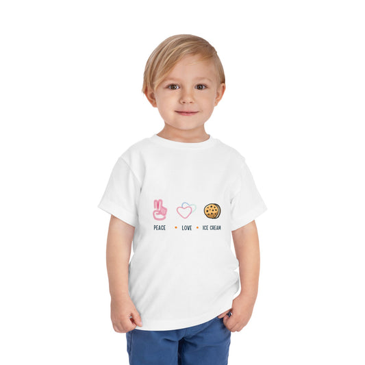 Peace Love Ice Cream Toddler Tee