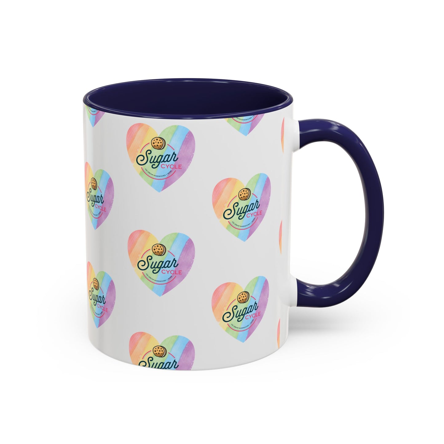 Sugar Cycle Rainbow Heart Mug