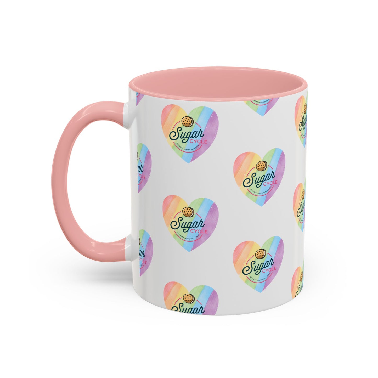 Sugar Cycle Rainbow Heart Mug