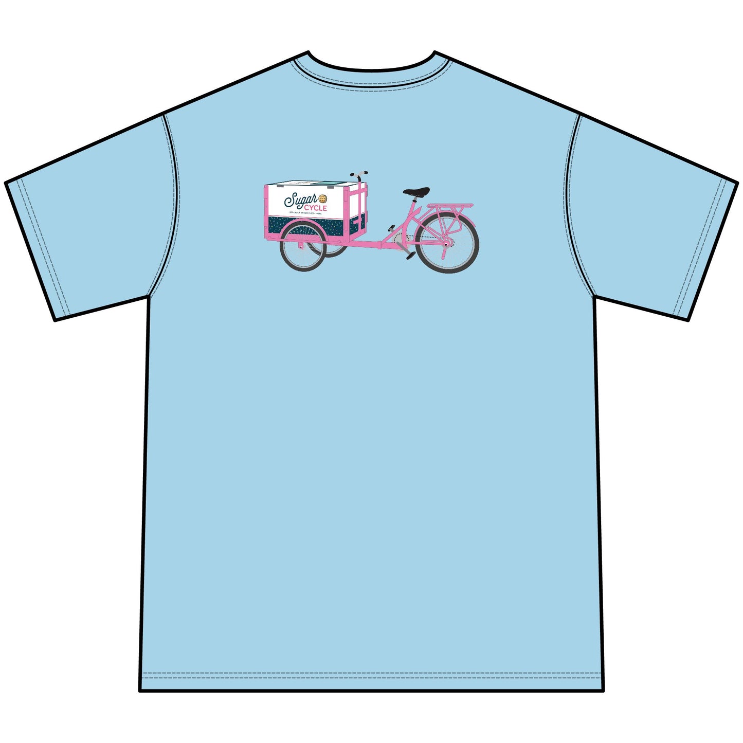 Sugar Cycle Youth Tee — Mint Tie-Dye Cookie Logo Shirt