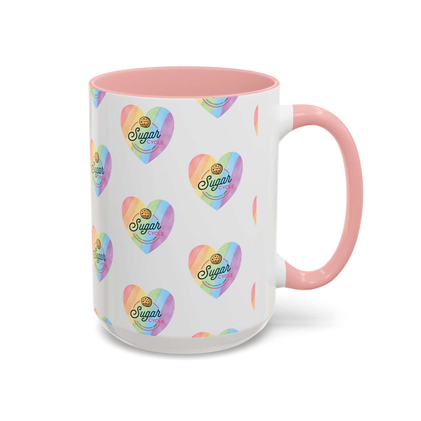 Sugar Cycle Rainbow Heart Mug