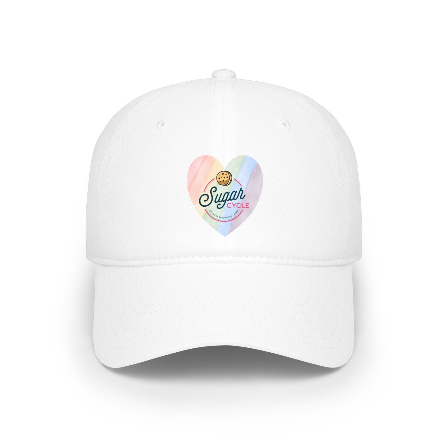 Rainbow Heart Low Profile Baseball Cap