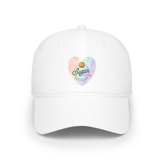 Rainbow Heart Low Profile Baseball Cap