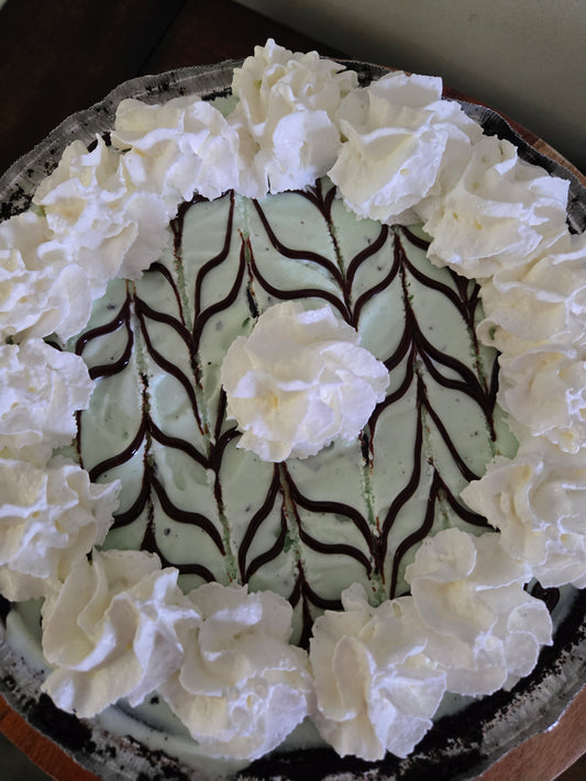 Mint Chocolate Chip Ice Cream Pie